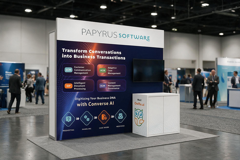 2026 Papyrus Software booth design for Gartner Application Innovation Summit London