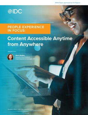 Whitepaper IDC: Content Accessible Anytime from Anywhere